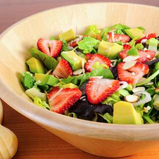 Strawberry and Avocado Salad with Honey Maple Poppy Seed Vinaigrette