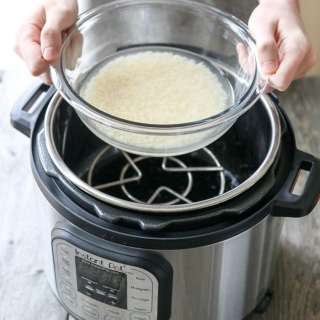 Pot-in-Pot Pressure Cooker Rice