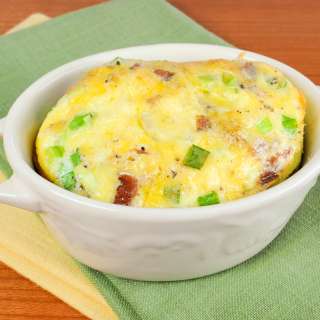 Mini Baked Frittata with Potatoes, Bacon, Sharp Cheddar, and Green Onions
