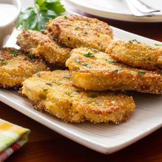 Fried Green Heirloom Tomatoes