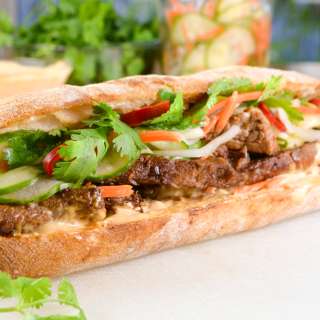 Banh Mi Sandwich with Lemongrass Pork