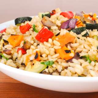 Brown Rice with Grilled Vegetables