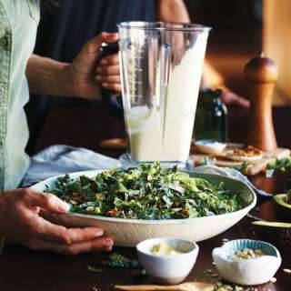 Vegan Kale Caesar Salad