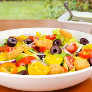 Italian Salad with Fresh Basil Vinaigrette