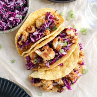 Cauliflower Tacos with Creamy Slaw