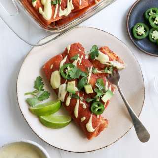 Sweet Potato Black Bean Enchiladas