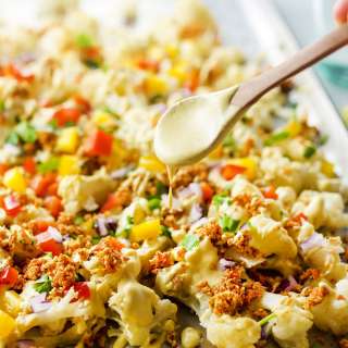 Cauliflower Nachos with Walnut Taco Meat
