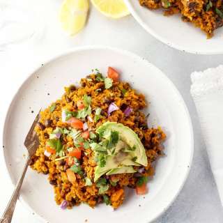 Vegan Burrito Bowl with Sweet Potato "Rice" (And a Ninja Giveaway!)