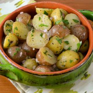 Warm Baby Potato Salad with Herb Shallot Vinaigrette
