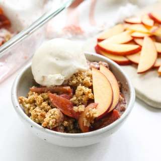 Gluten-Free Peach Crisp (Vegan & Paleo)