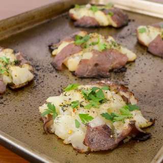 Roasted Smashed Herb Potatoes