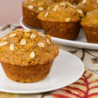Maple Pumpkin Muffins with Oats