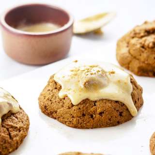Gluten-Free Vegan Pumpkin Scones with Creamy Maple Glaze