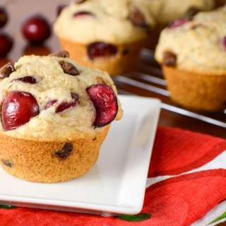 Cherry Milk Chocolate Chip Muffins
