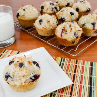 Toasted Coconut and Blueberry Muffins