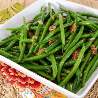 Green Beans with Bacon Vinaigrette