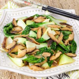 Bok Choy Sauté with Shiitake Mushrooms