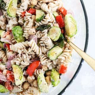 Roasted Vegetable Pasta Salad (Vegan!)