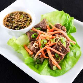 Sesame Beef Lettuce Wraps
