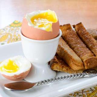 Soft Boiled Egg with Buttery Toast "Soldiers"