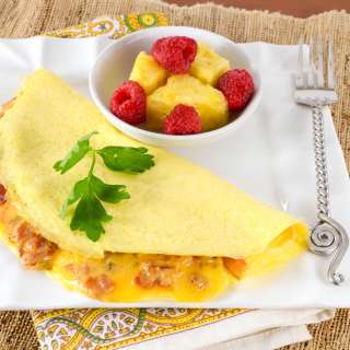 Sharp Cheddar and Bacon Omelette
