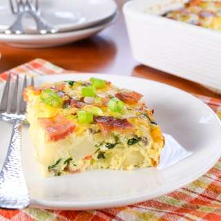 Bacon, Potato, Mushroom, and Egg Casserole