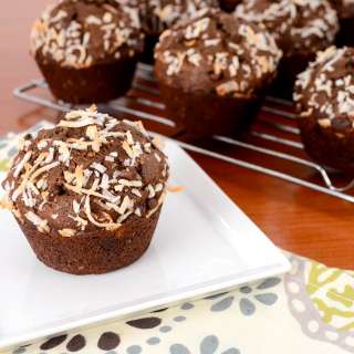 Chocolate, Banana, and Coconut Muffins