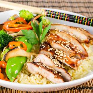 Teriyaki Chicken and Vegetable Rice Bowl