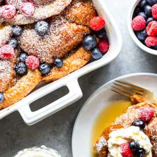 Overnight Croissant French Toast Casserole