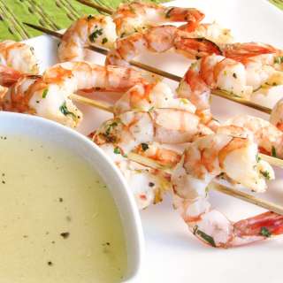 Cilantro Lime Shrimp with a Honey Lime Dipping Sauce
