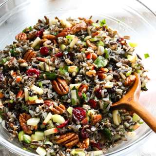 Wild Rice Salad with Cranberries & Pecans