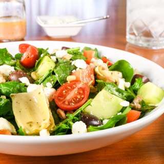 Greek Baby Kale Salad with Farro