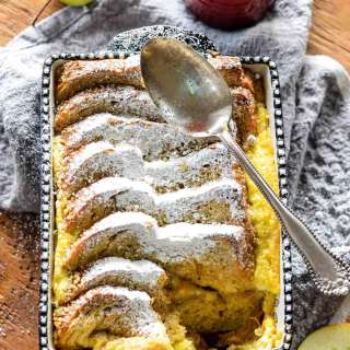 Apple Cardamom Bread Pudding