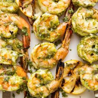 Pesto Grilled Shrimp