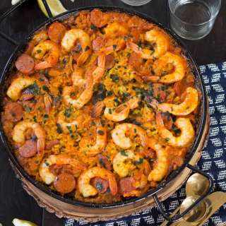 Shrimp and Chorizo Paella