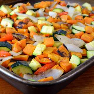 Roasted Sweet Potatoes and Vegetables