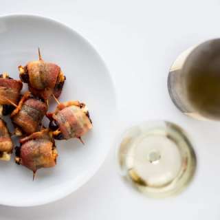 Goat Cheese Stuffed Bacon Wrapped Dates