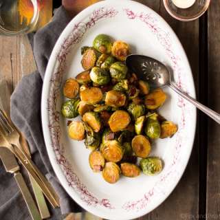 Maple Bacon Roasted Brussels Sprouts