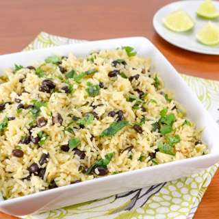 Rice and Black Beans with Cilantro and Lime