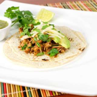 Spicy Shredded Pork Tacos with Avocado