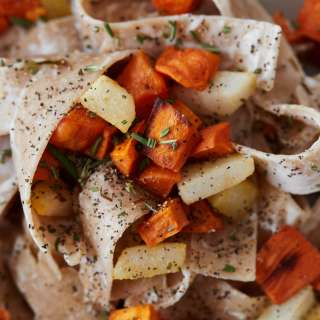 Sweet Potato Pear Pasta with Mascarpone
