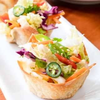 Thai Salad Wonton Cups
