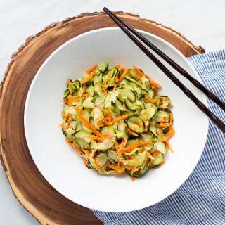 Sesame Carrot and Cucumber Slaw