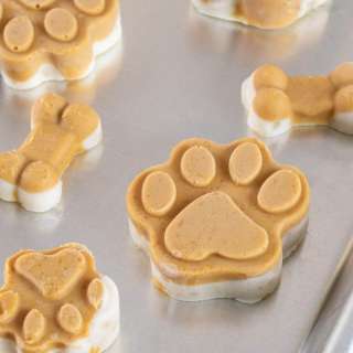 Frozen Peanut Butter & Banana Dog Treats