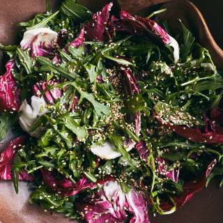 Bitter Greens Salad with Miso-Citrus Vinaigrette