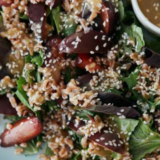 Smoked Farro Plum Salad