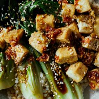 Crispy Tofu Bowls with Sesame Bok Choy