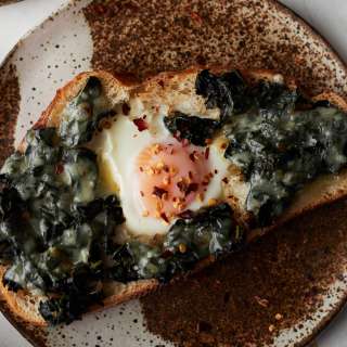 Kale Egg in a Hole