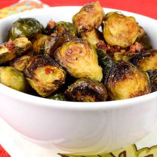 Roasted Brussel Sprouts with Pancetta and Balsamic Vinegar