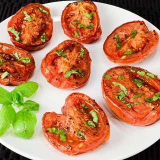 Balsamic Roasted Tomatoes with Fresh Basil